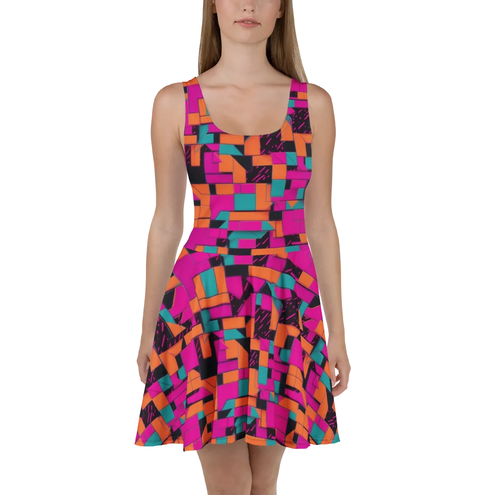 Cyberblock on Skater Dress — Front