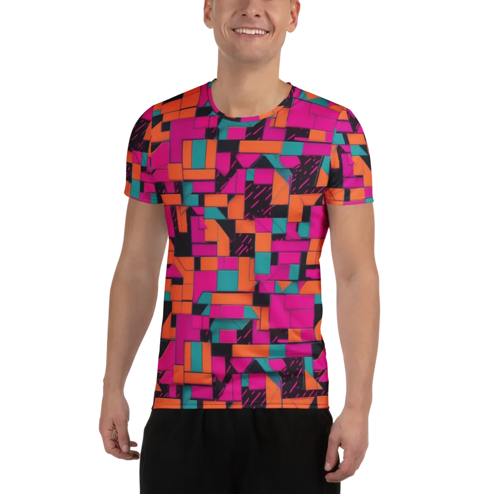 Cyberblock on Men's Athletic T-Shirt — Front