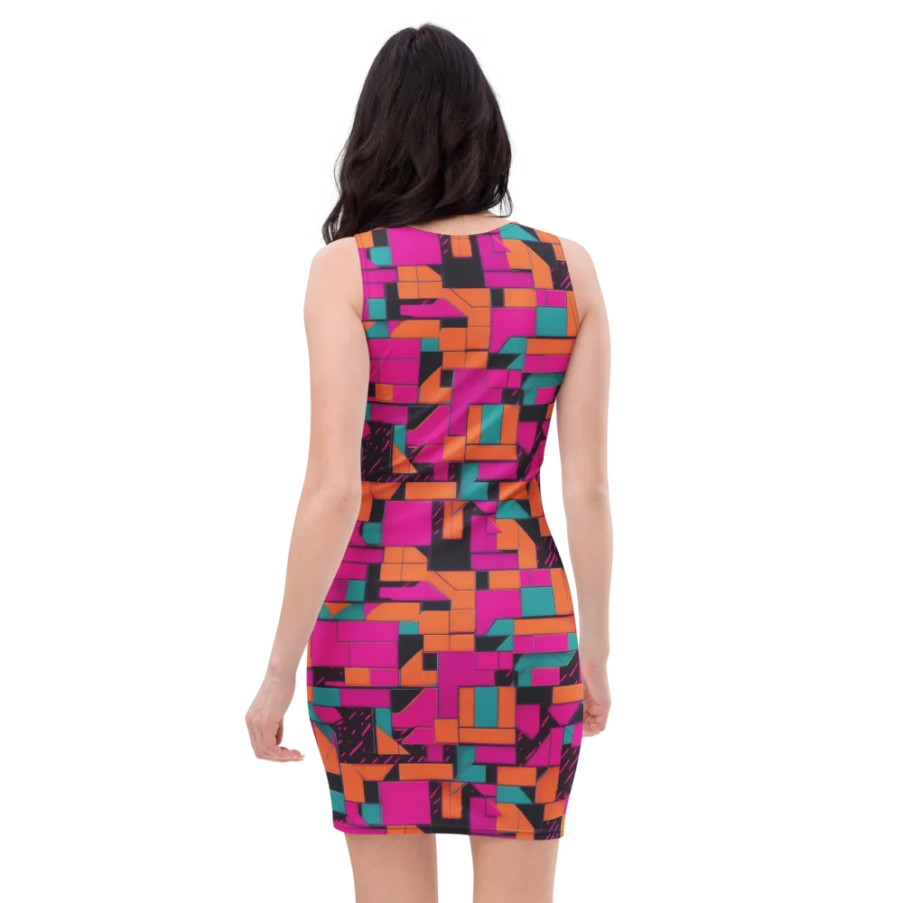 Cyberblock on Bodycon Dress — Back