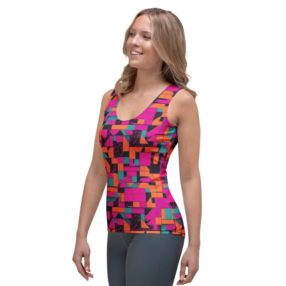 Cyberblock on Women's Tank Top — Left Front