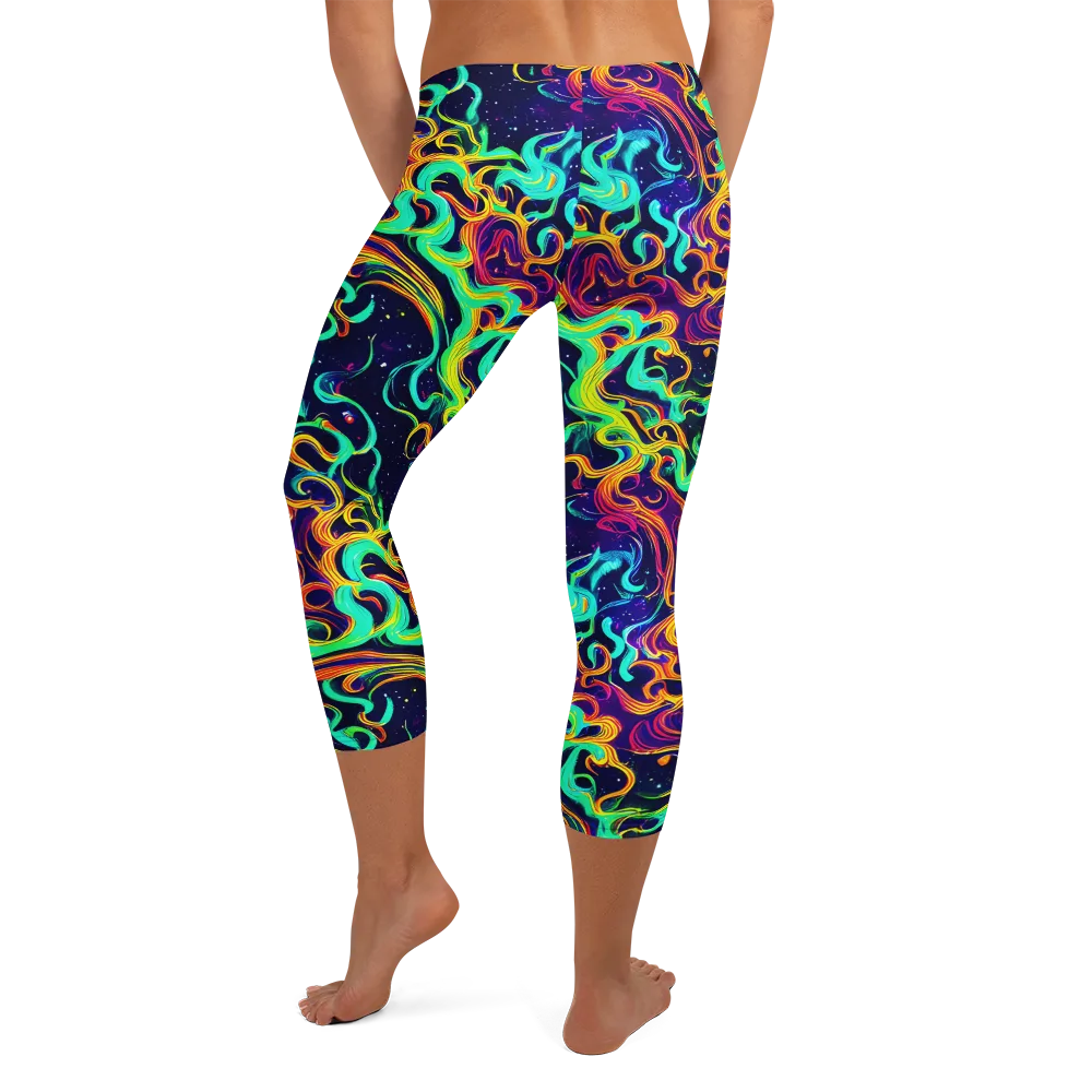 Cheston Swirl on Capri Leggings — Back