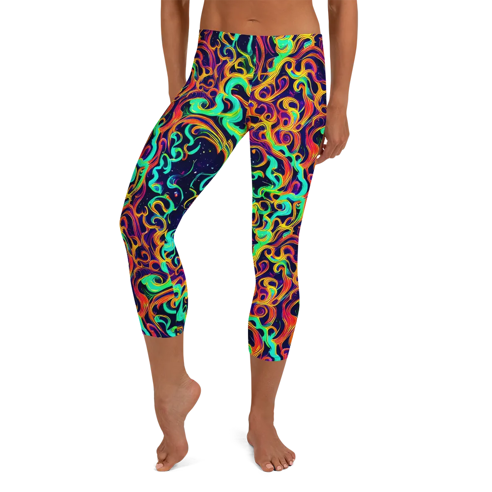 Cheston Swirl on Capri Leggings — Front
