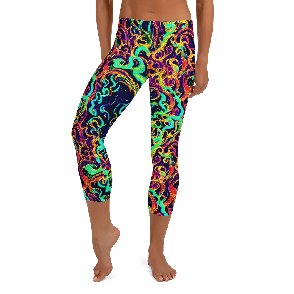 Cheston Swirl on Capri Leggings — Front