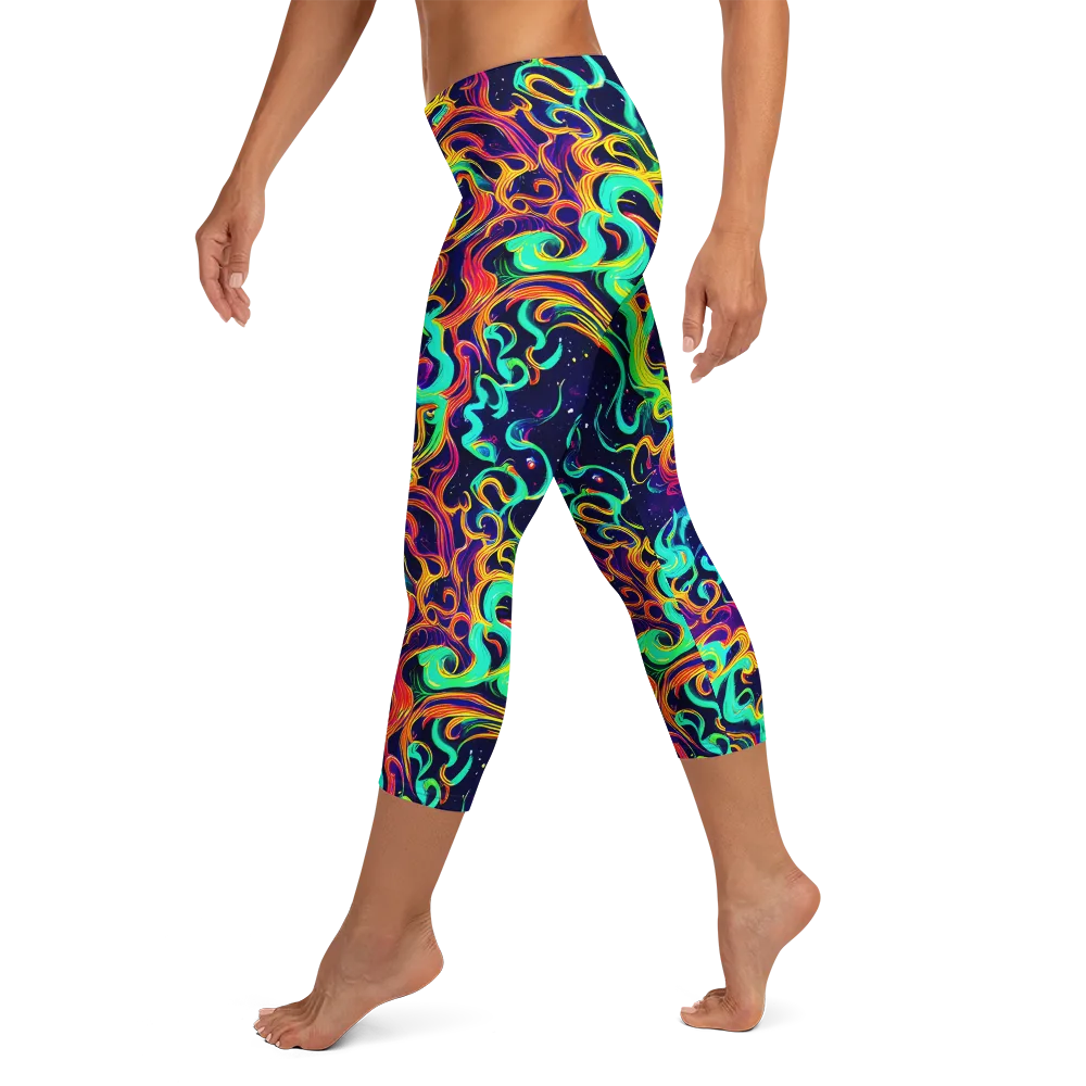 Cheston Swirl on Capri Leggings — Left