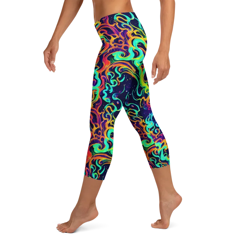 Cheston Swirl on Capri Leggings — Left