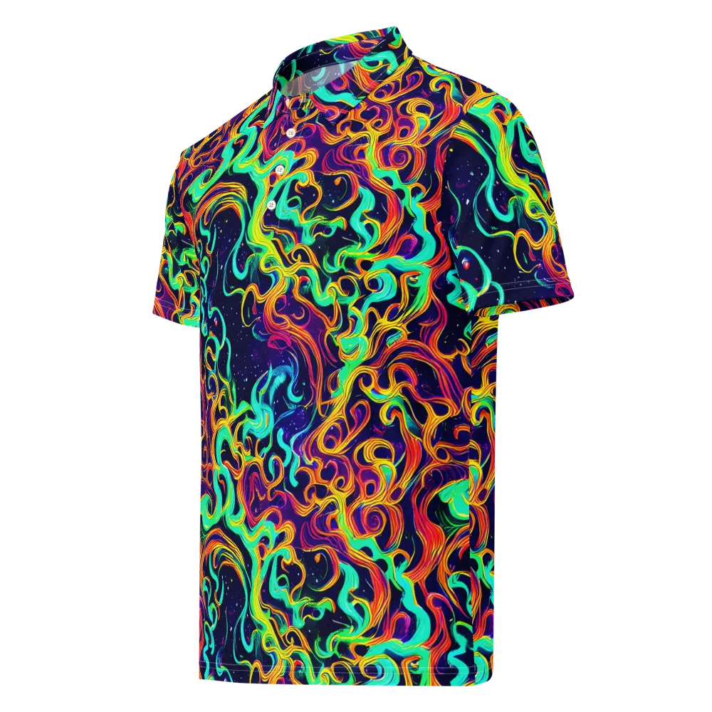 Cheston Swirl on Men's Slim Fit Polo Shirt — Left Front