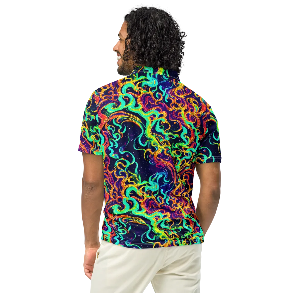 Cheston Swirl on Men's Slim Fit Polo Shirt — Back