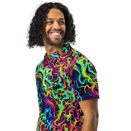 Cheston Swirl on a Men's Slim Fit Polo Shirt