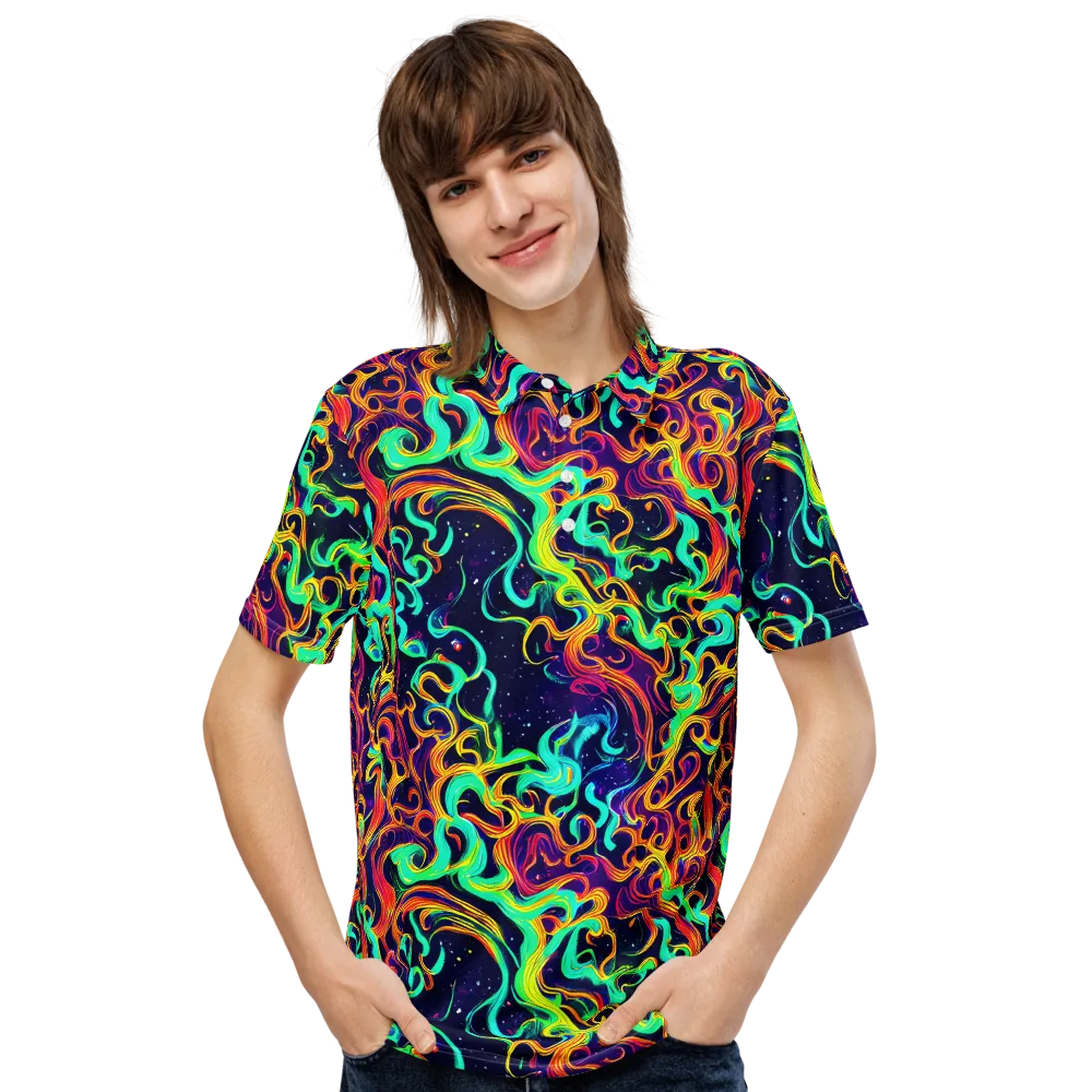 Cheston Swirl on Men's Slim Fit Polo Shirt — Front
