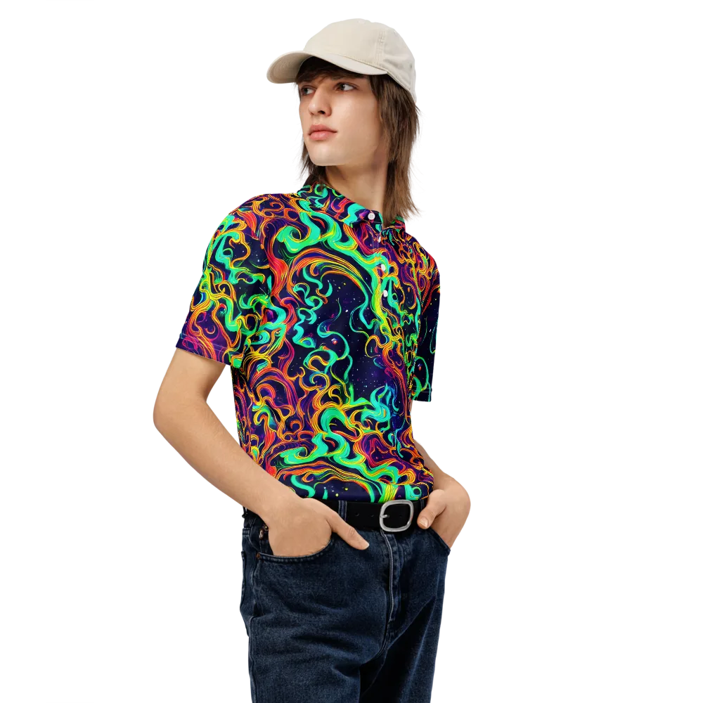 Cheston Swirl on Men's Slim Fit Polo Shirt — Right Front