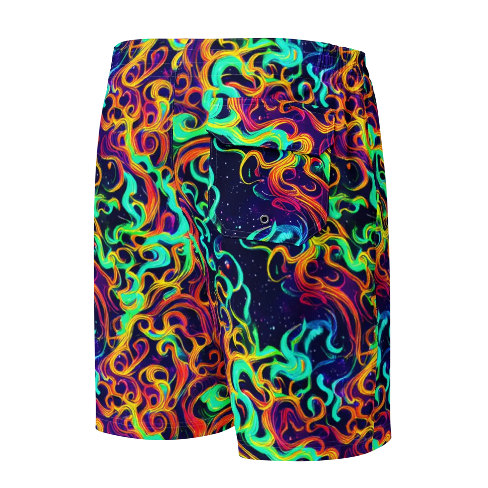 Cheston Swirl on Men's Board Shorts — Back