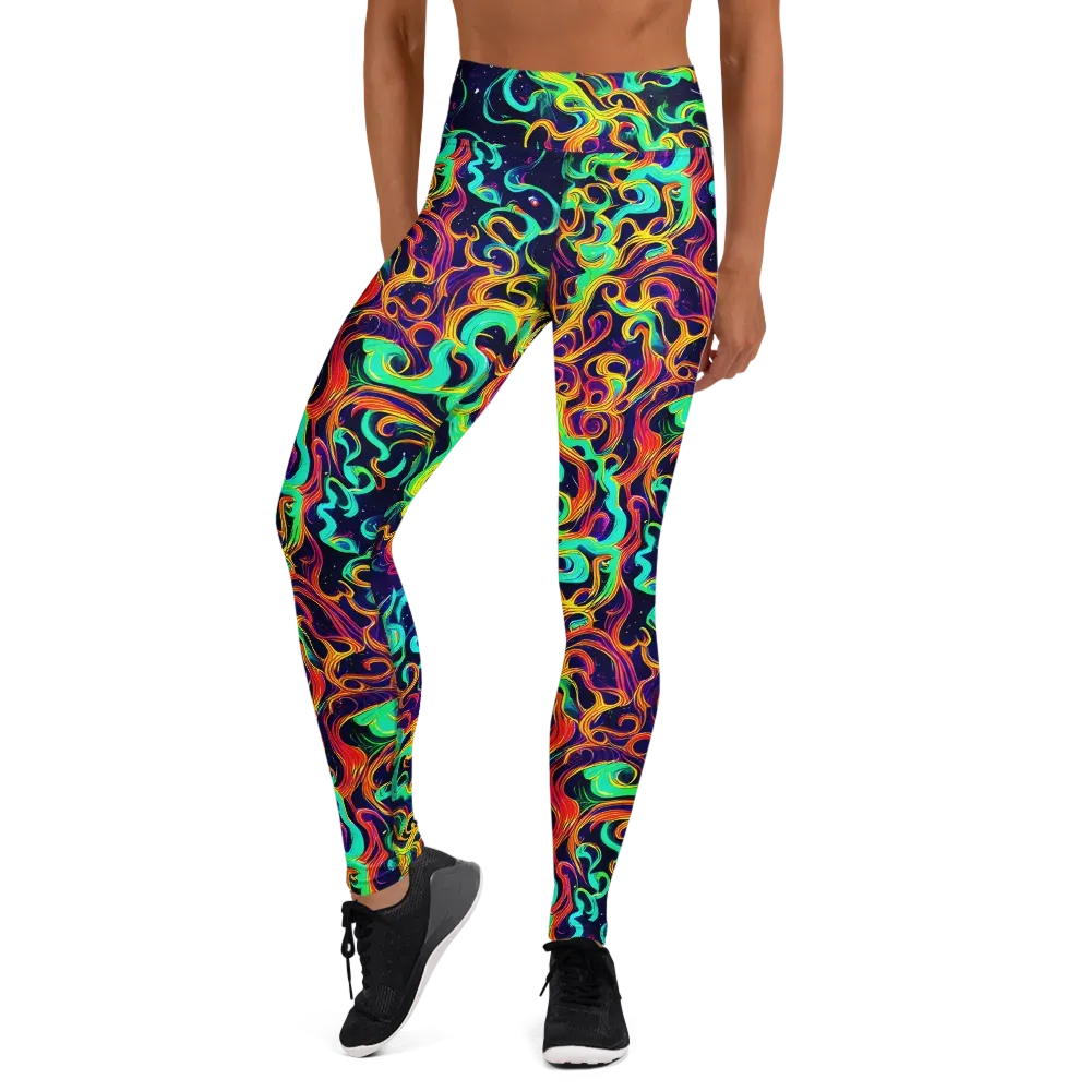 Cheston Swirl on Yoga Leggings — Front