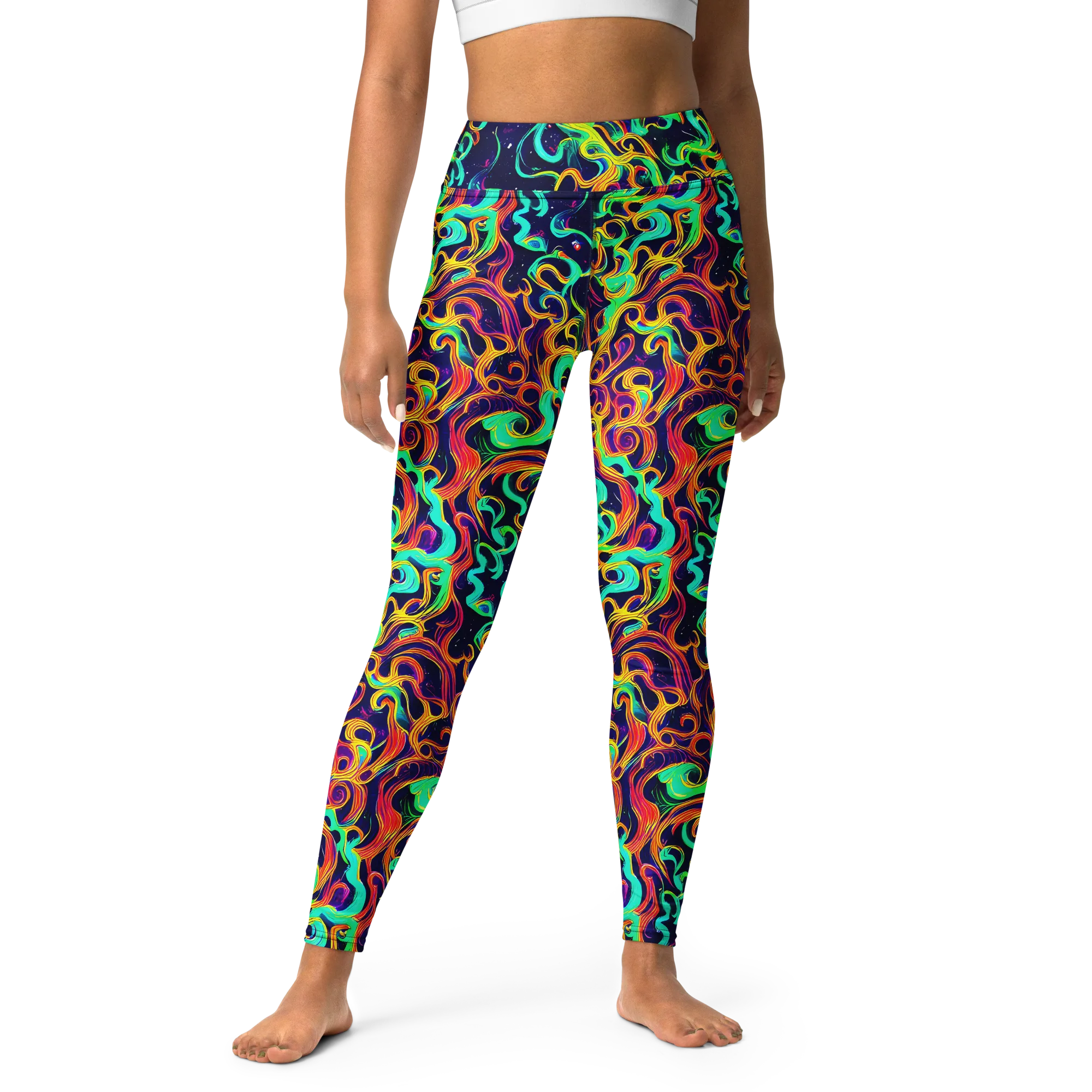 Cheston Swirl on Yoga Leggings — Front