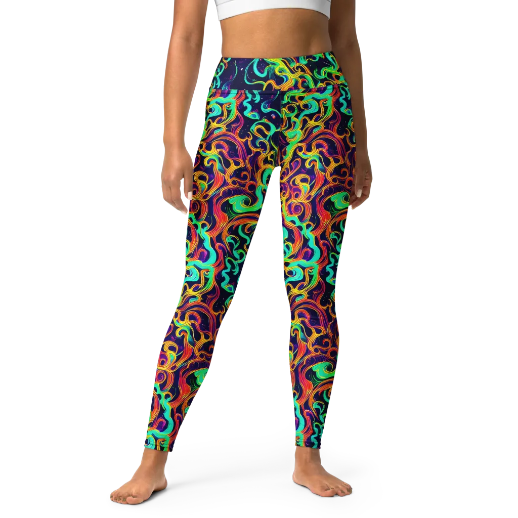 Cheston Swirl on Yoga Leggings — Front