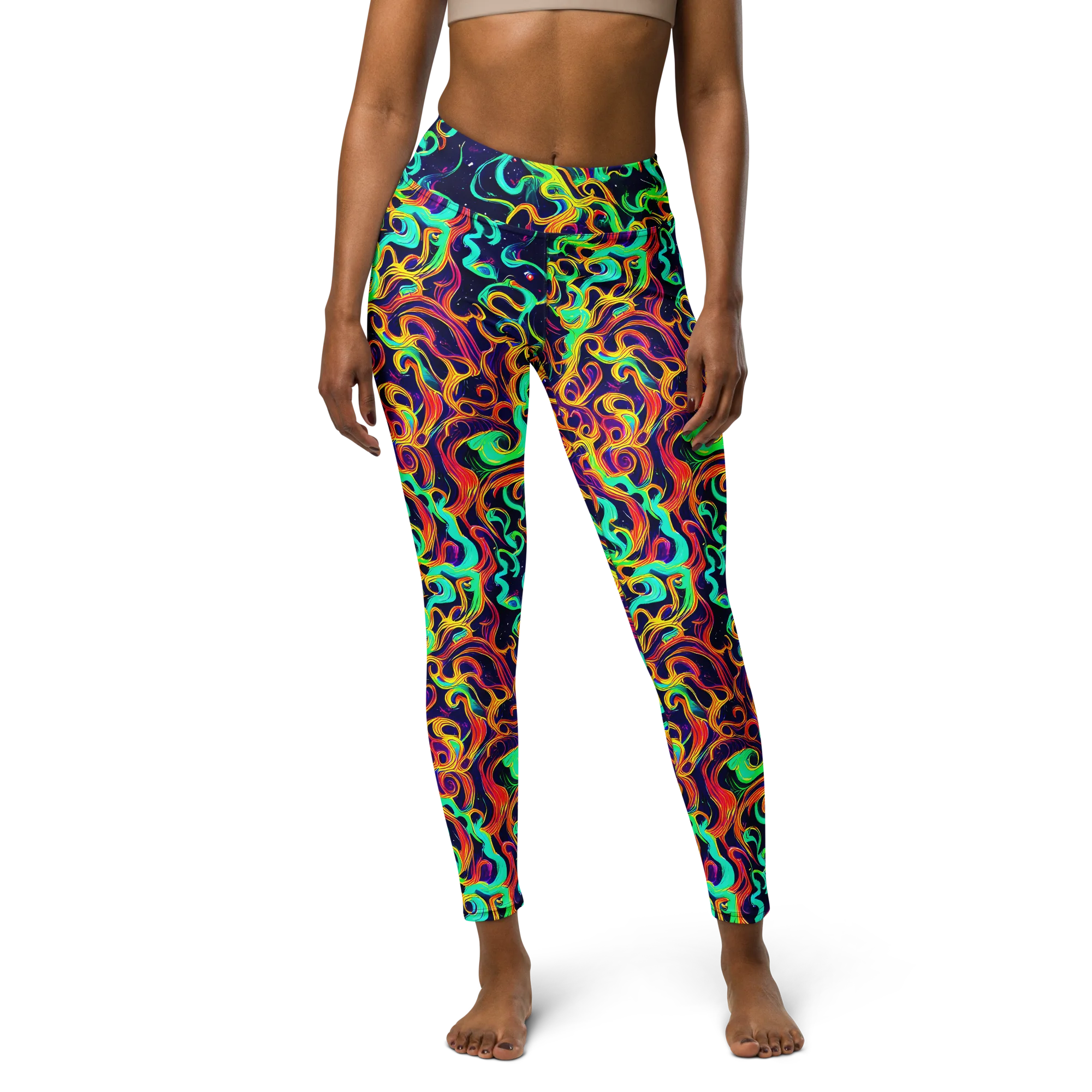 Cheston Swirl on Yoga Leggings — Front