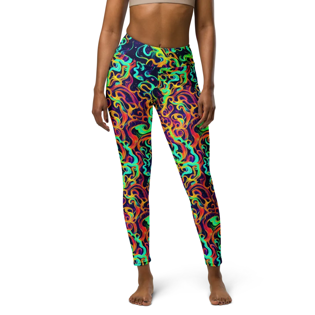 Cheston Swirl on Yoga Leggings — Front