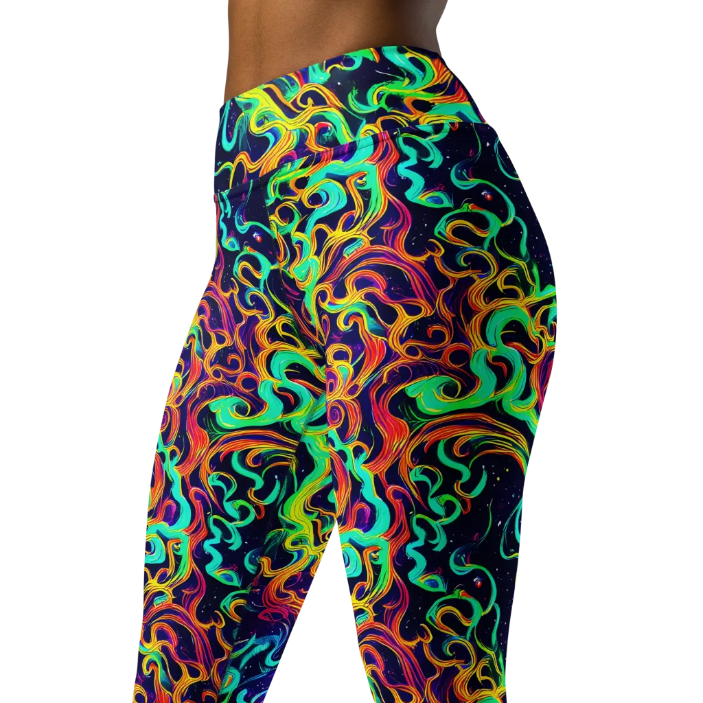 Cheston Swirl on Yoga Leggings — Left Front