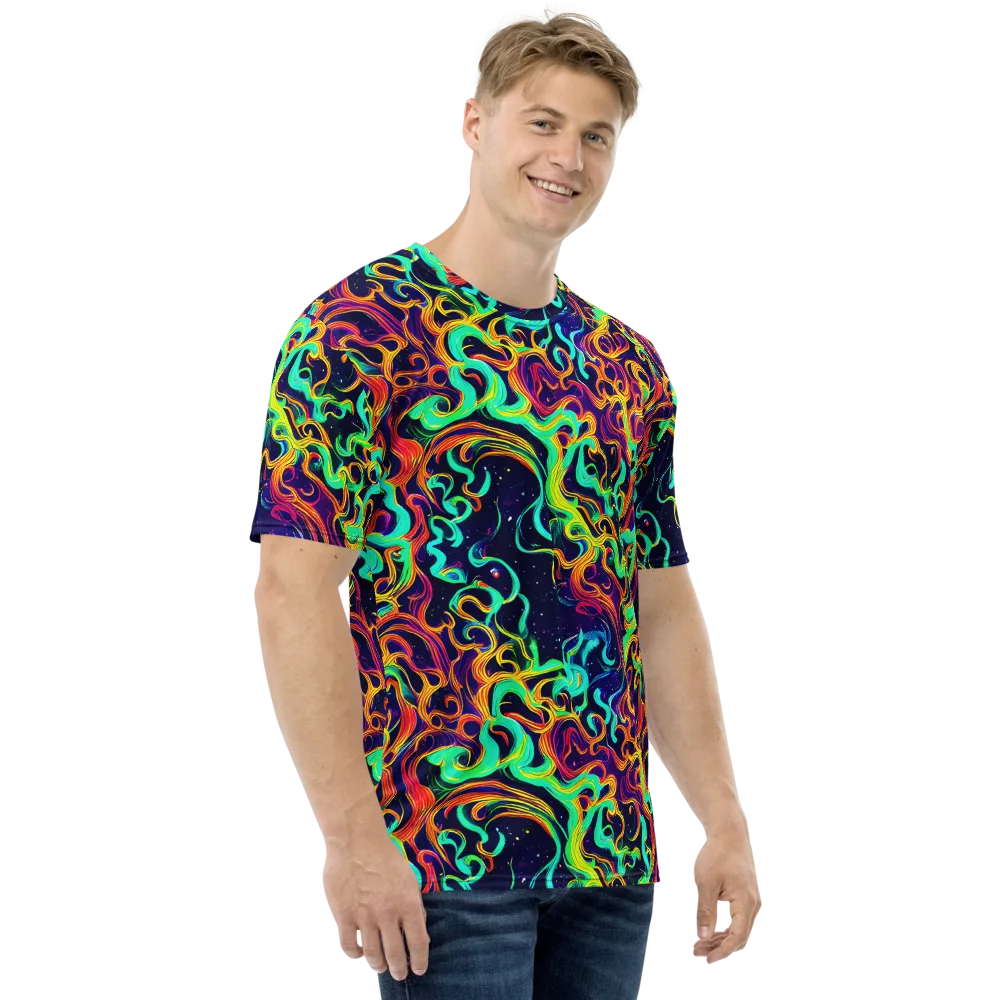Cheston Swirl on Men's Crew Neck T-Shirt — Right