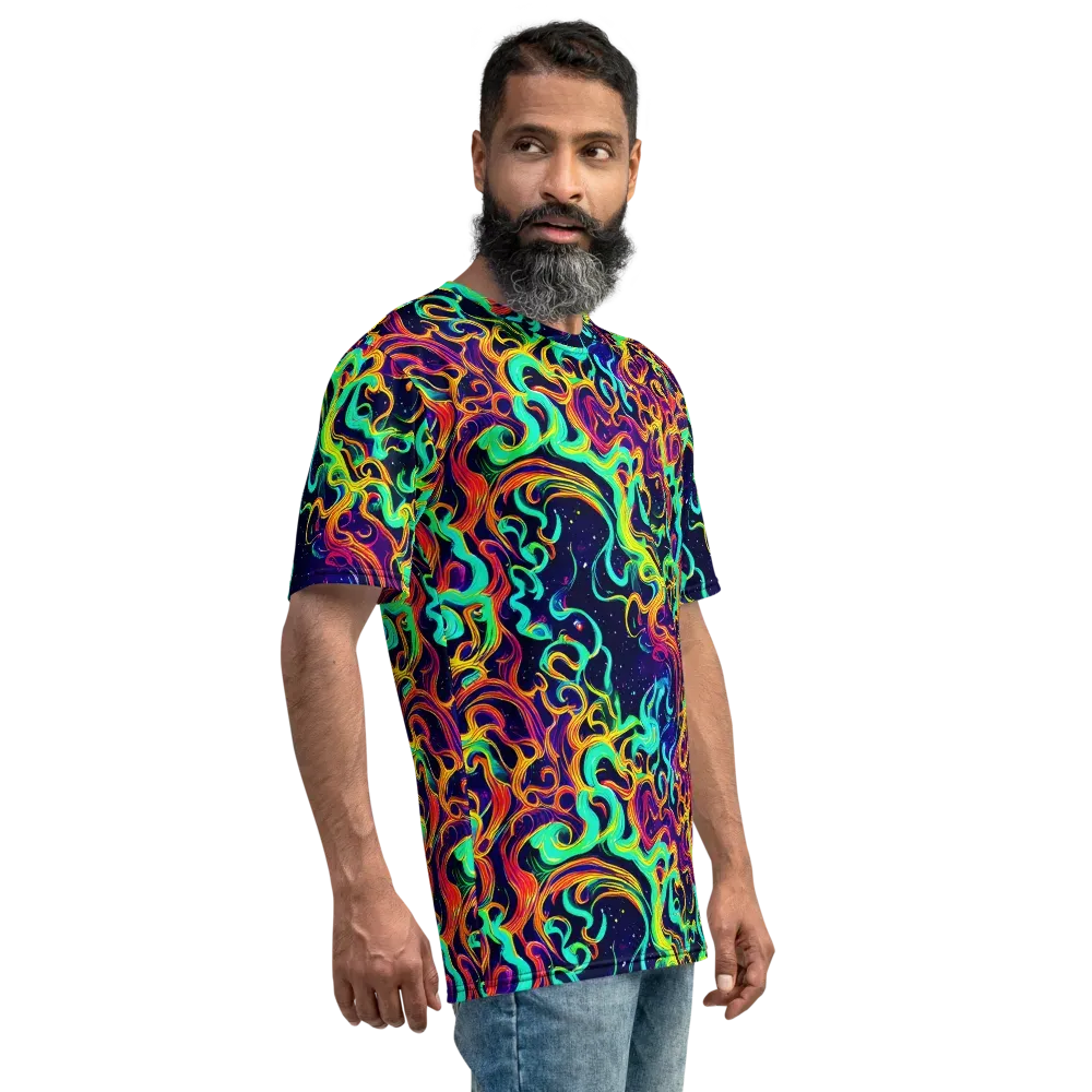 Cheston Swirl on Men's Crew Neck T-Shirt — Right