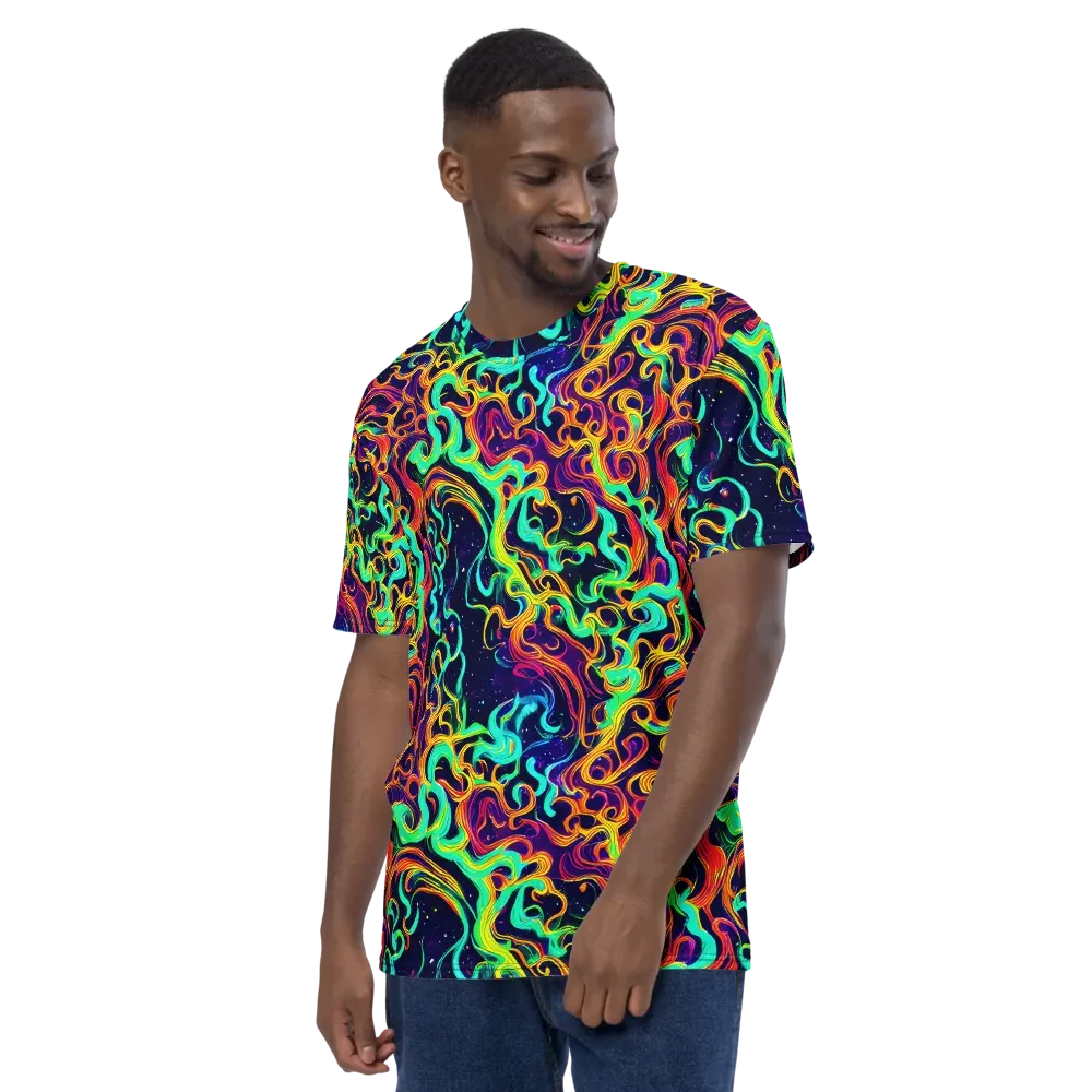 Cheston Swirl on Men's Crew Neck T-Shirt — Left