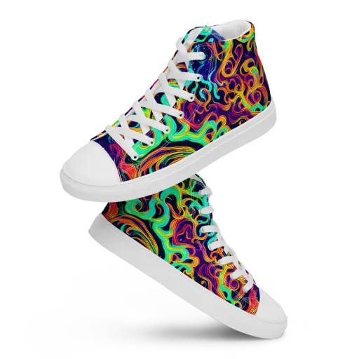 Cheston Swirl on a Men's High Top Canvas Shoes