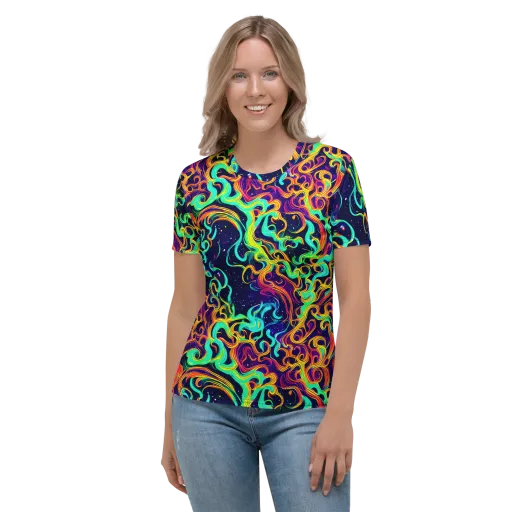 Cheston Swirl on a Women's Crew Neck T-Shirt