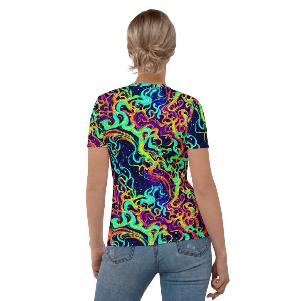 Cheston Swirl on Women's Crew Neck T-Shirt — Back