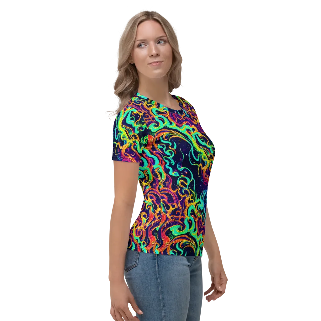 Cheston Swirl on Women's Crew Neck T-Shirt — Right