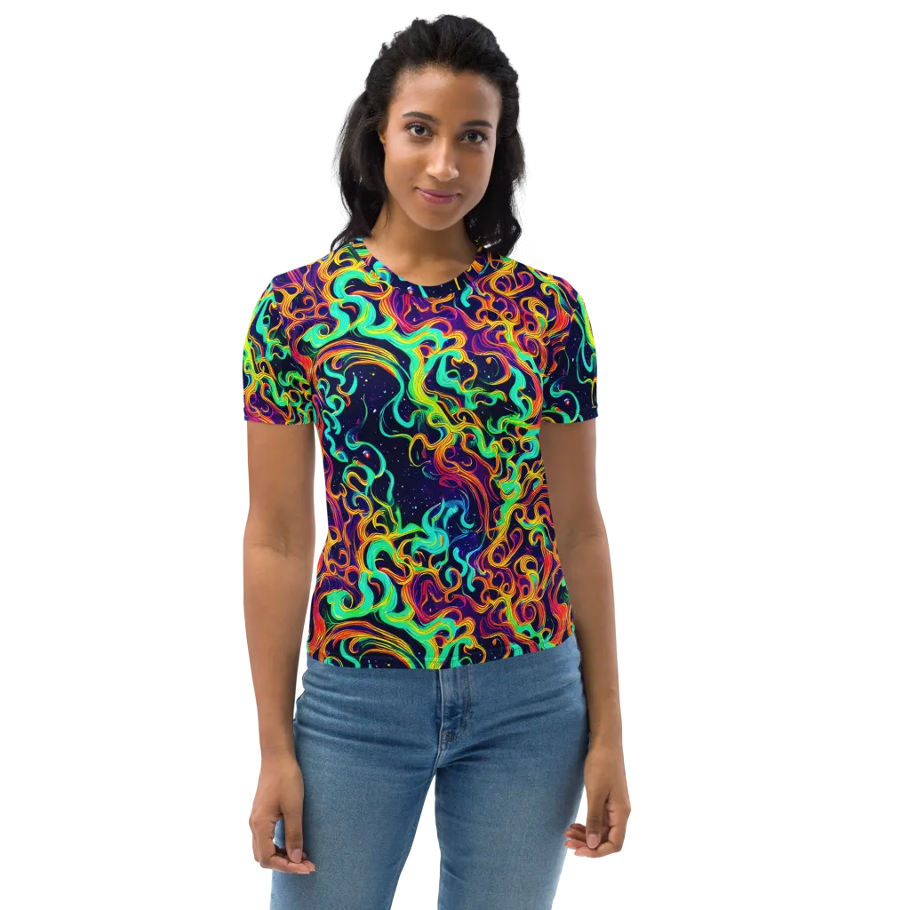 Cheston Swirl on Women's Crew Neck T-Shirt — Front