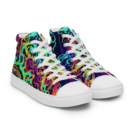 Cheston Swirl on a Women's High Top Canvas Shoes