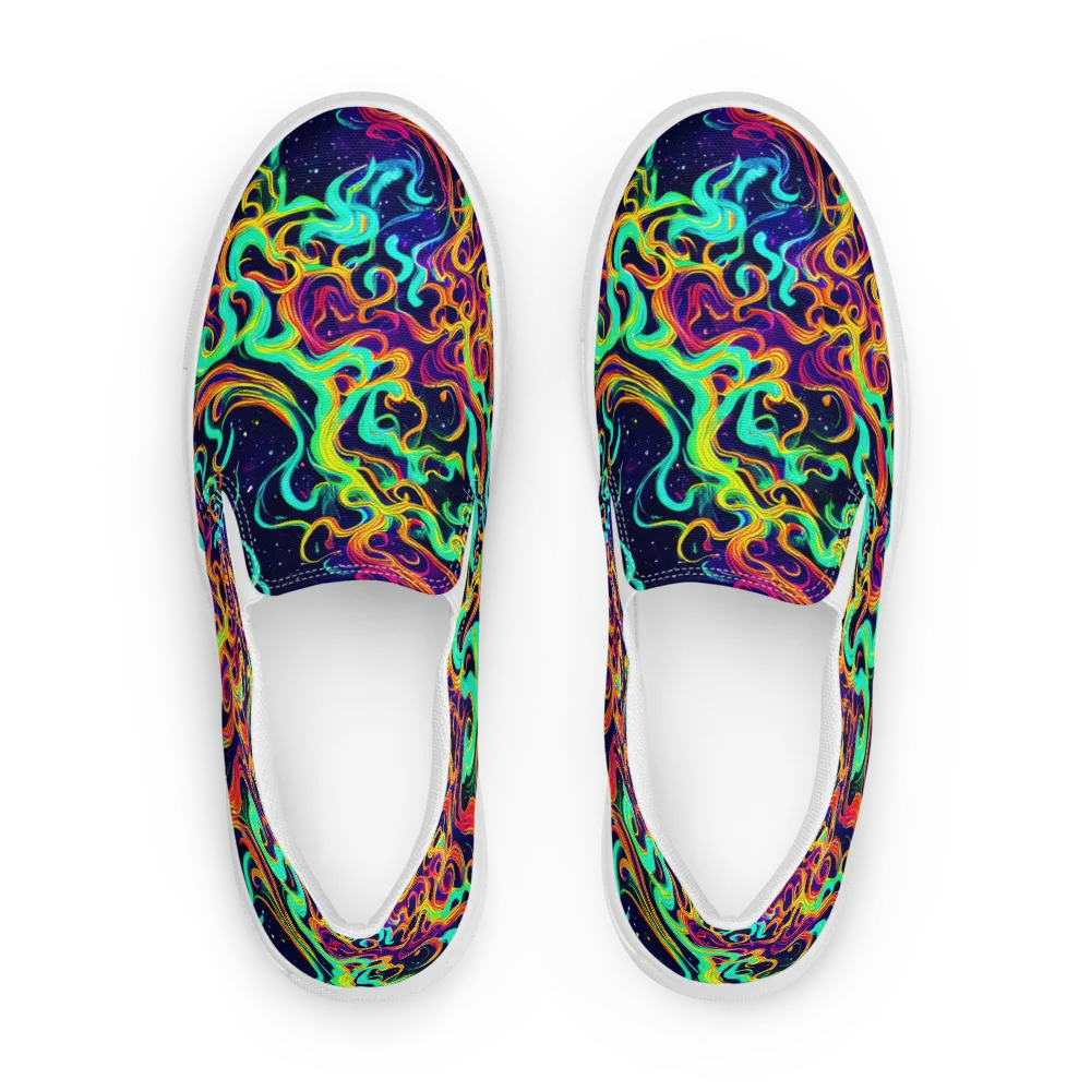 Cheston Swirl on Men's Slip-On Canvas Shoes — Front