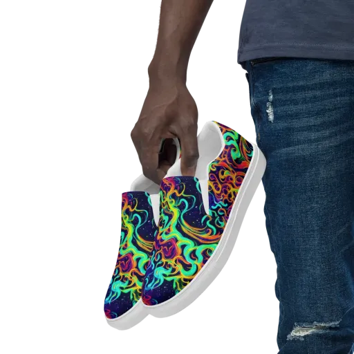 Cheston Swirl on a Men's Slip-On Canvas Shoes