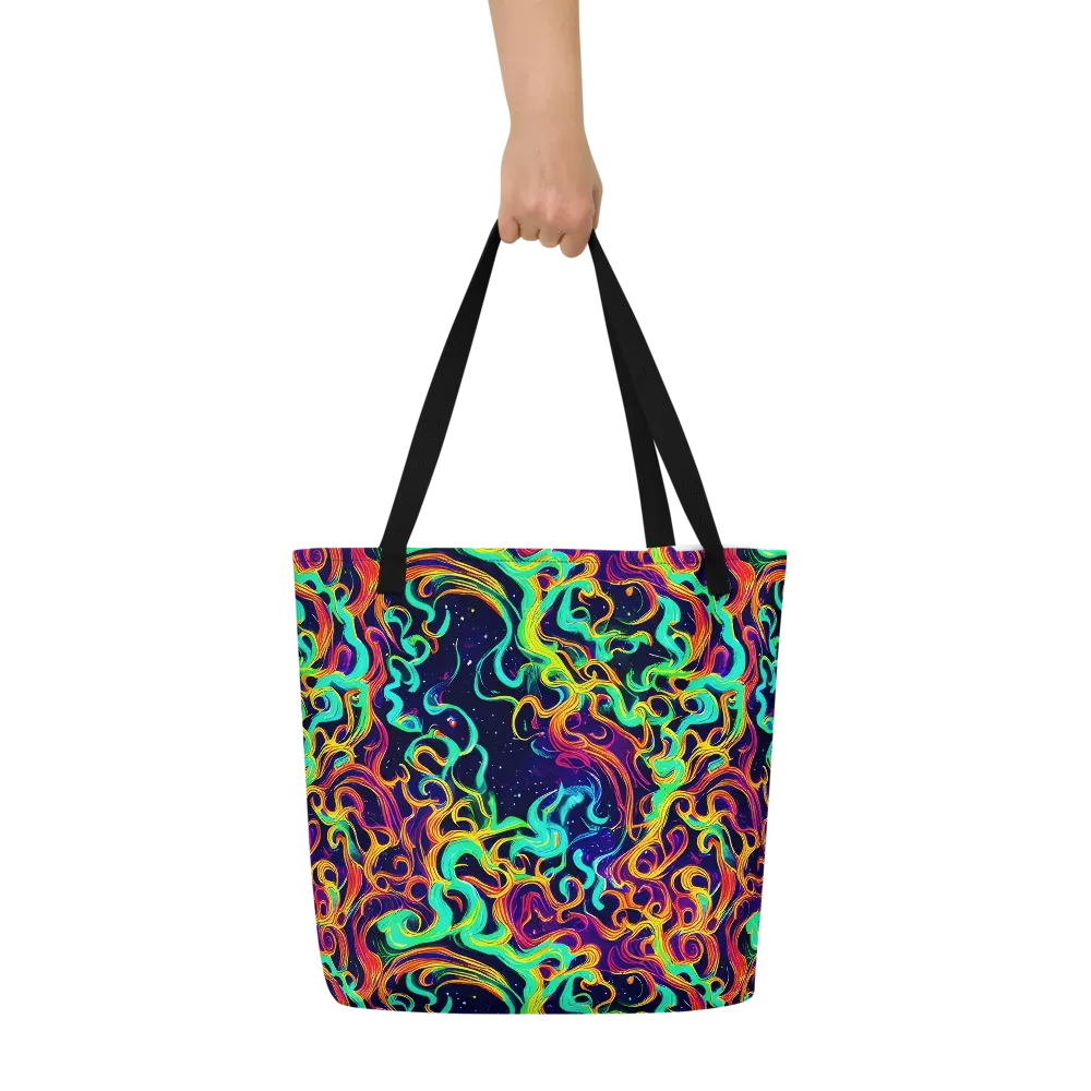 Cheston Swirl on Large Tote Bag W/ Pocket — Front