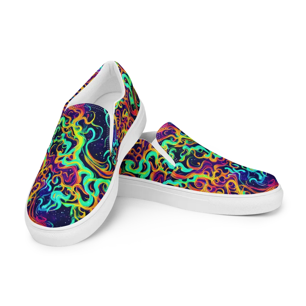 Cheston Swirl on Women's Slip-On Canvas Shoes — Left Front