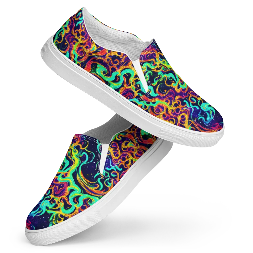 Cheston Swirl on Women's Slip-On Canvas Shoes — Front