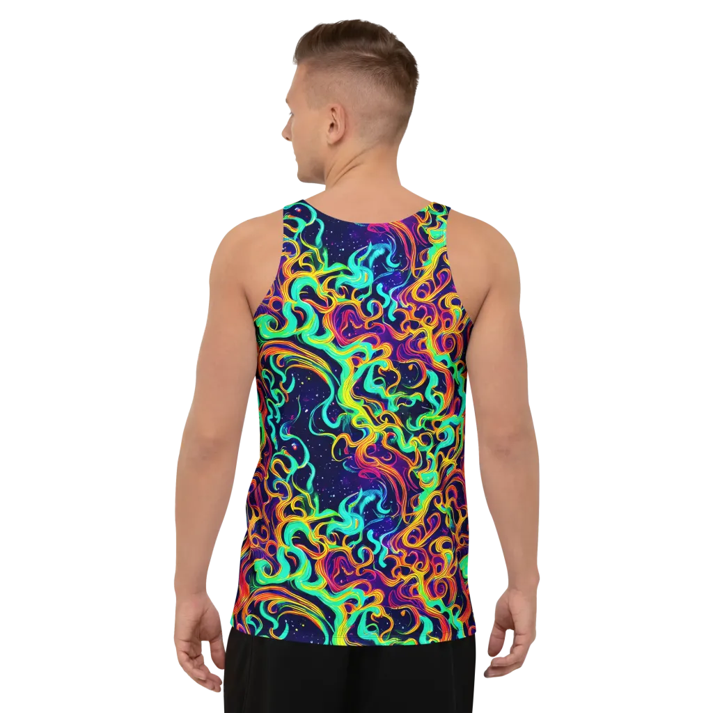 Cheston Swirl on Men's Tank Top — Back
