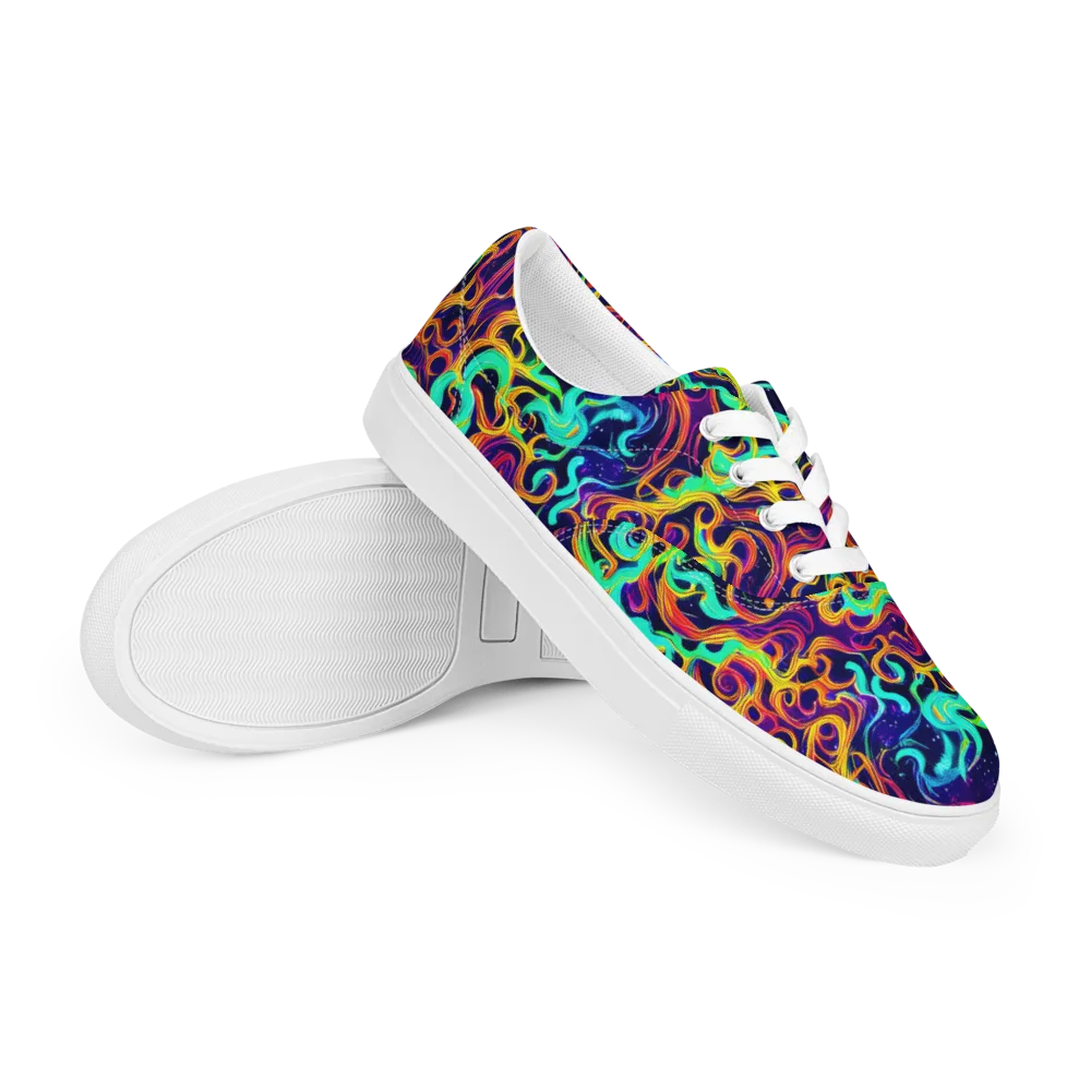 Cheston Swirl on Men's Lace-Up Canvas Shoes — Right Front