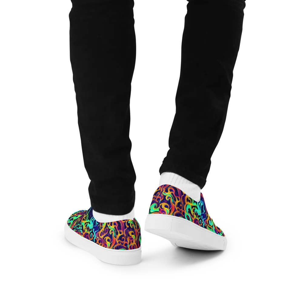 Cheston Swirl on Men's Lace-Up Canvas Shoes — Back