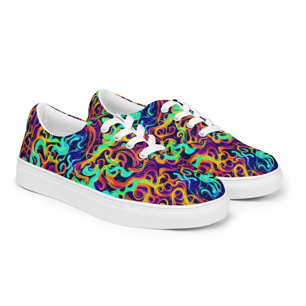 Cheston Swirl on Men's Lace-Up Canvas Shoes — Right Front