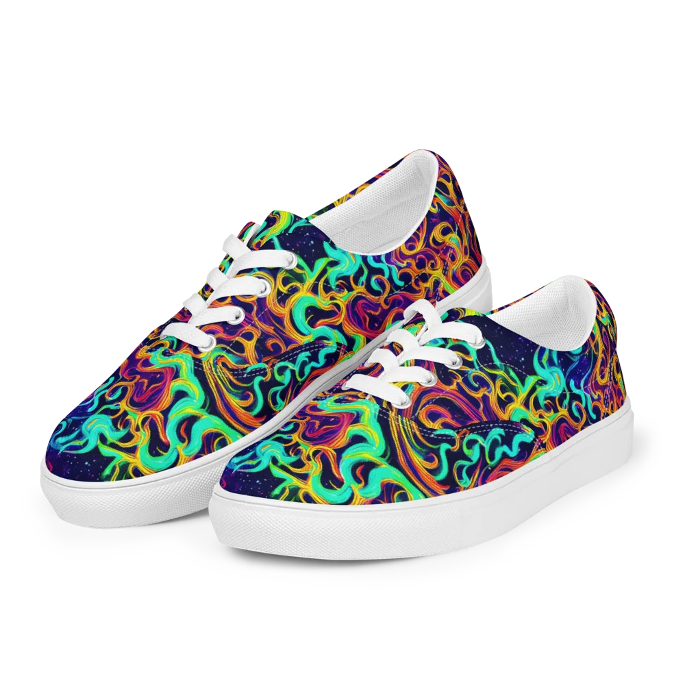 Cheston Swirl on Men's Lace-Up Canvas Shoes — Left Front