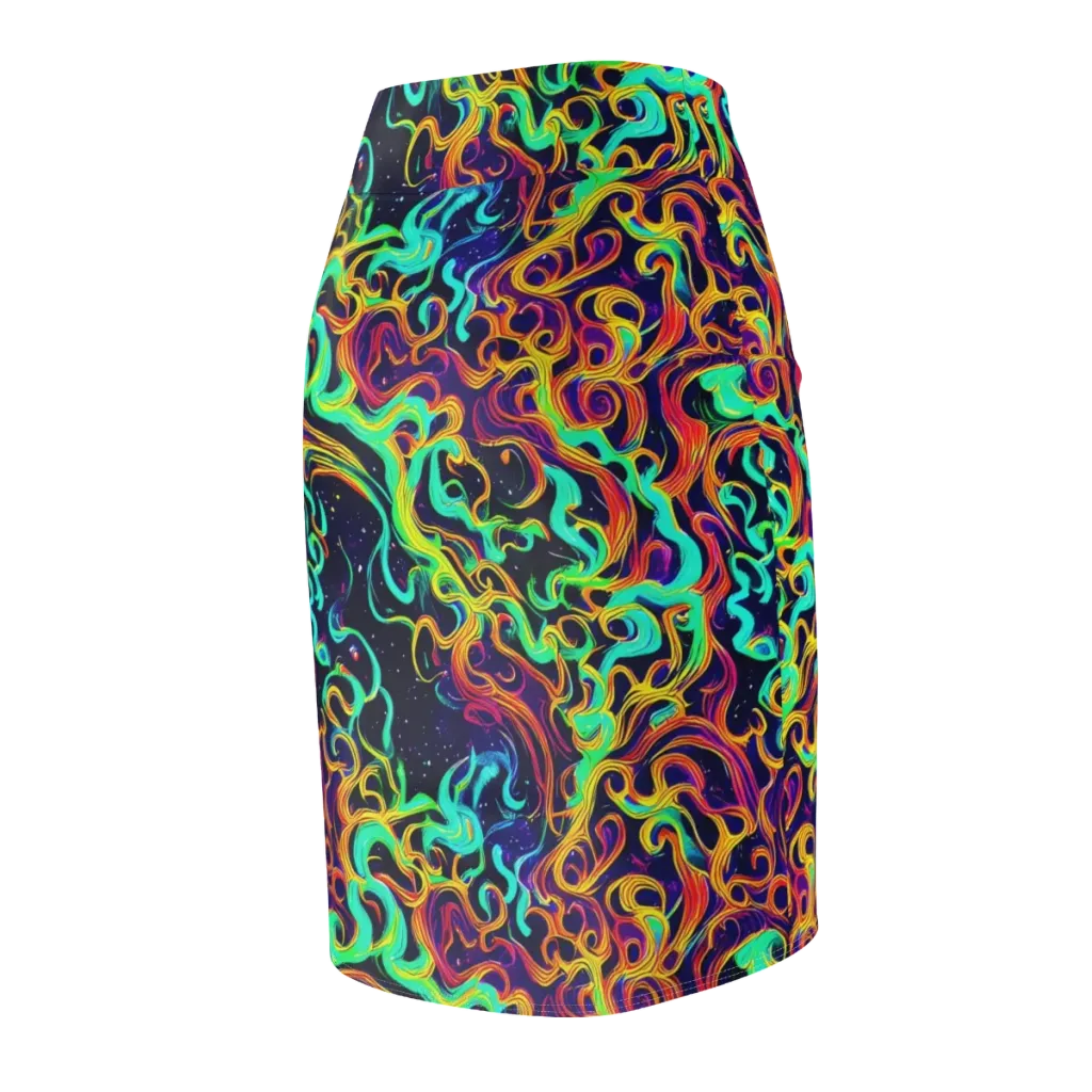 Cheston Swirl on Pencil Skirt — Back Side