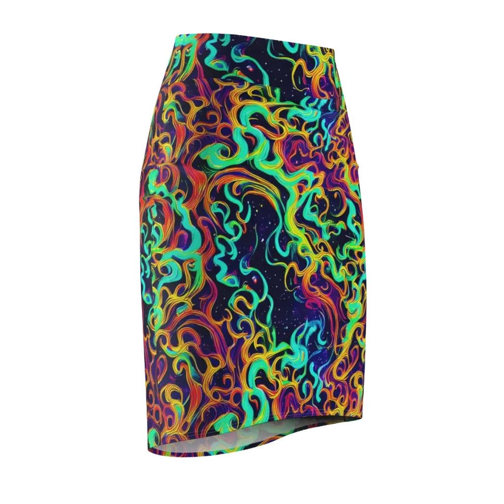 Cheston Swirl on Pencil Skirt — Front Side