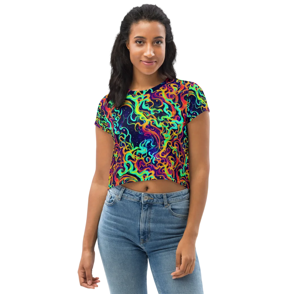 Cheston Swirl on Crop Tee — Front