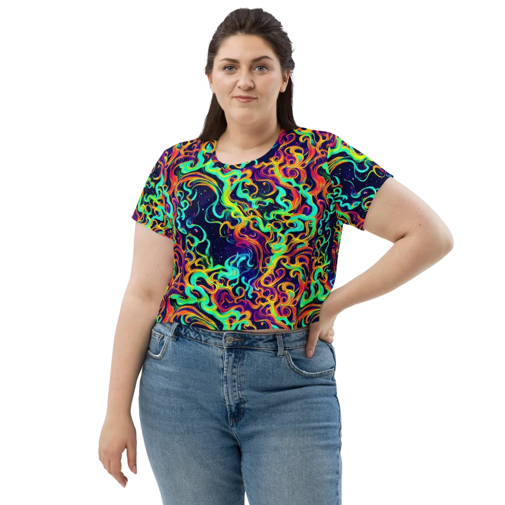 Cheston Swirl on Crop Tee — Front