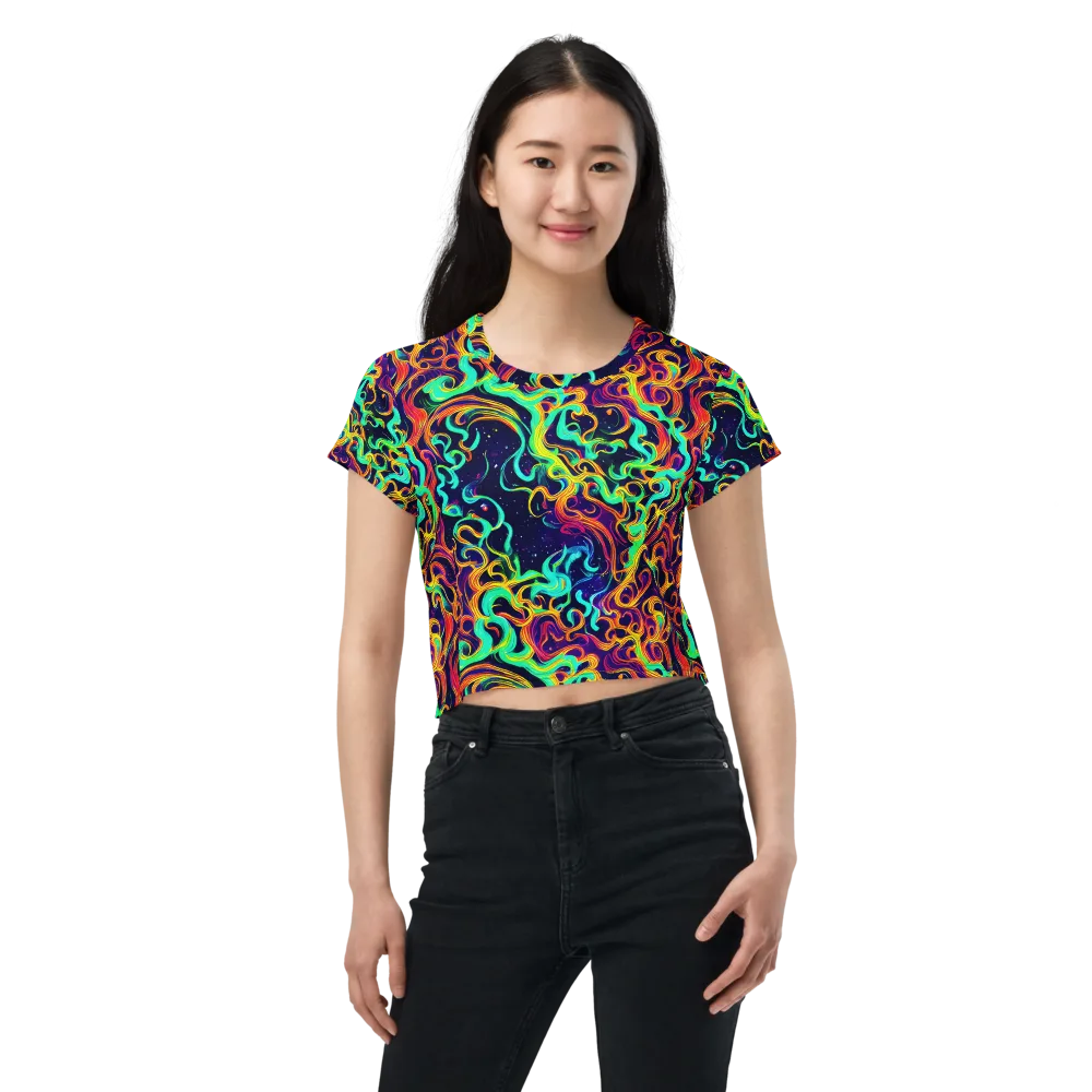 Cheston Swirl on Crop Tee — Front