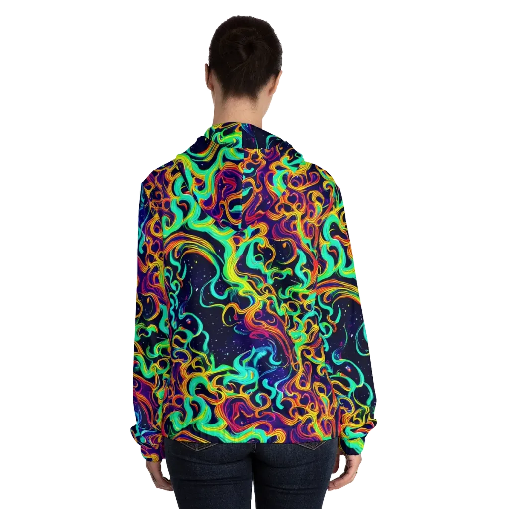 Cheston Swirl on Women's Full-Zip Hoodie — Back On Person
