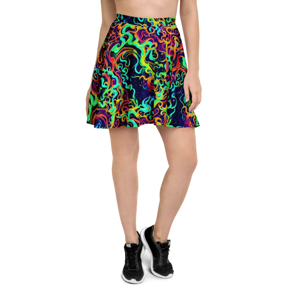 Cheston Swirl on Skater Skirt — Front