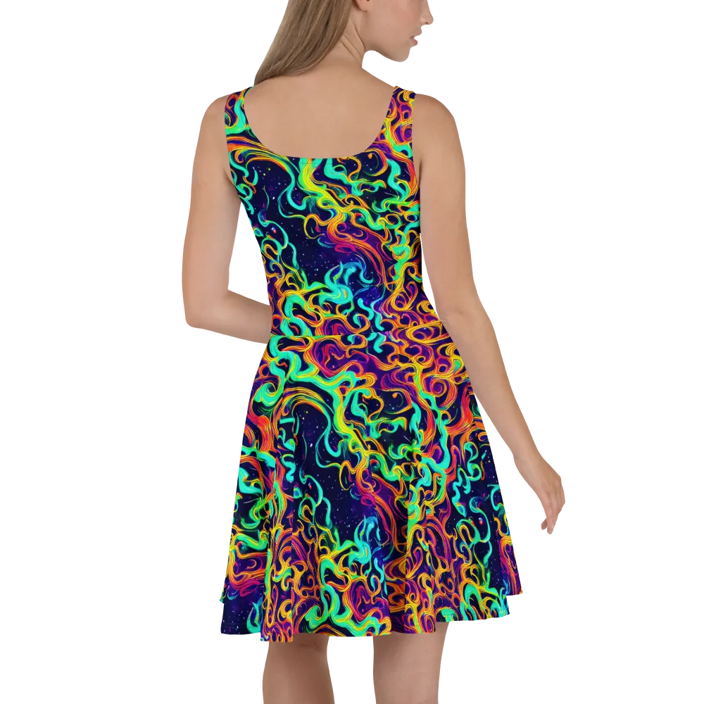 Cheston Swirl on Skater Dress — Back