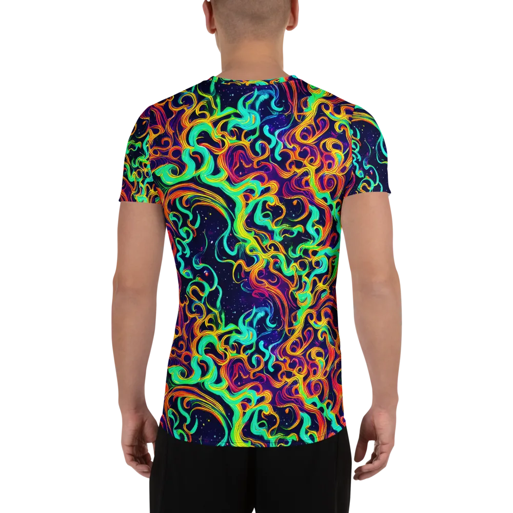 Cheston Swirl on Men's Athletic T-Shirt — Back
