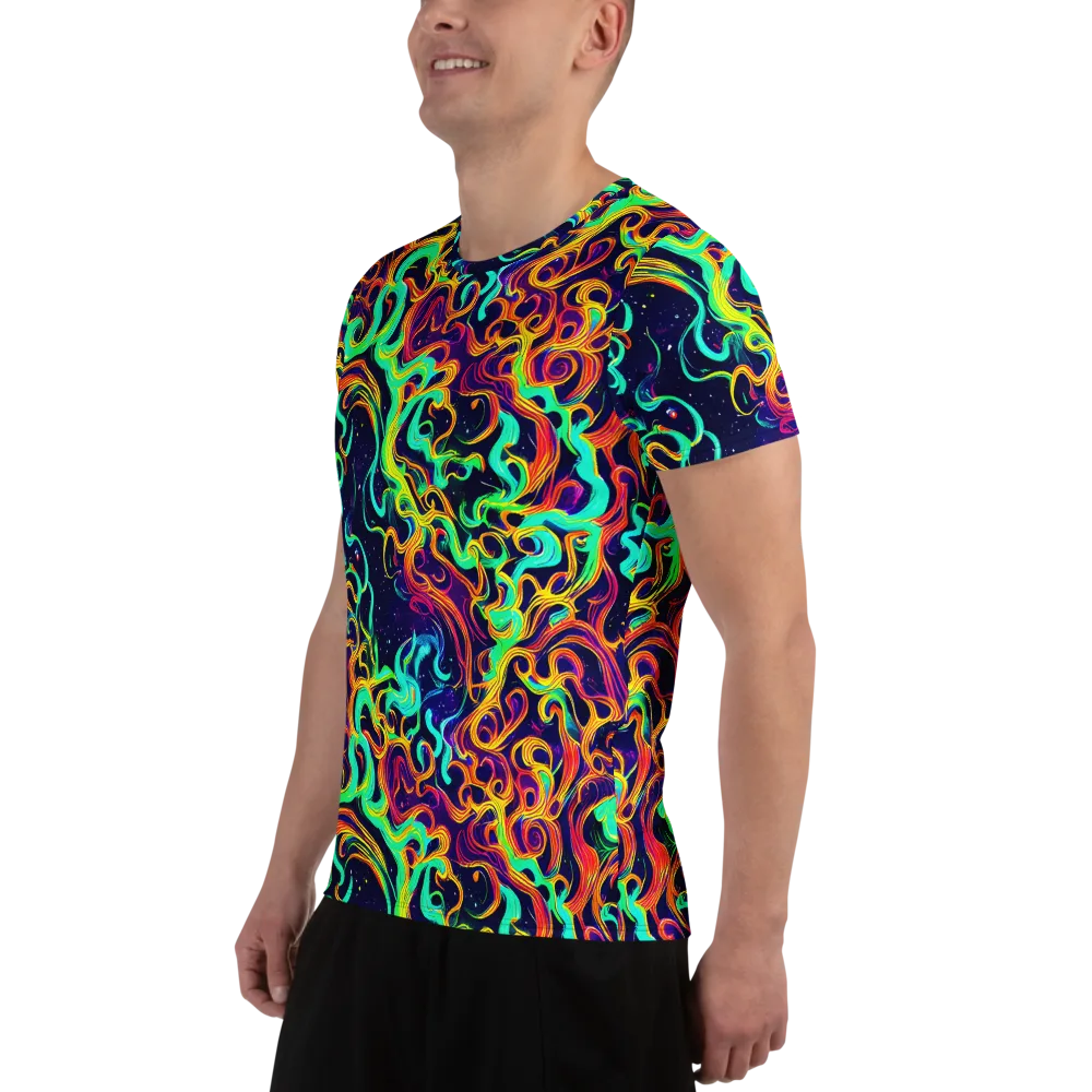 Cheston Swirl on Men's Athletic T-Shirt — Left